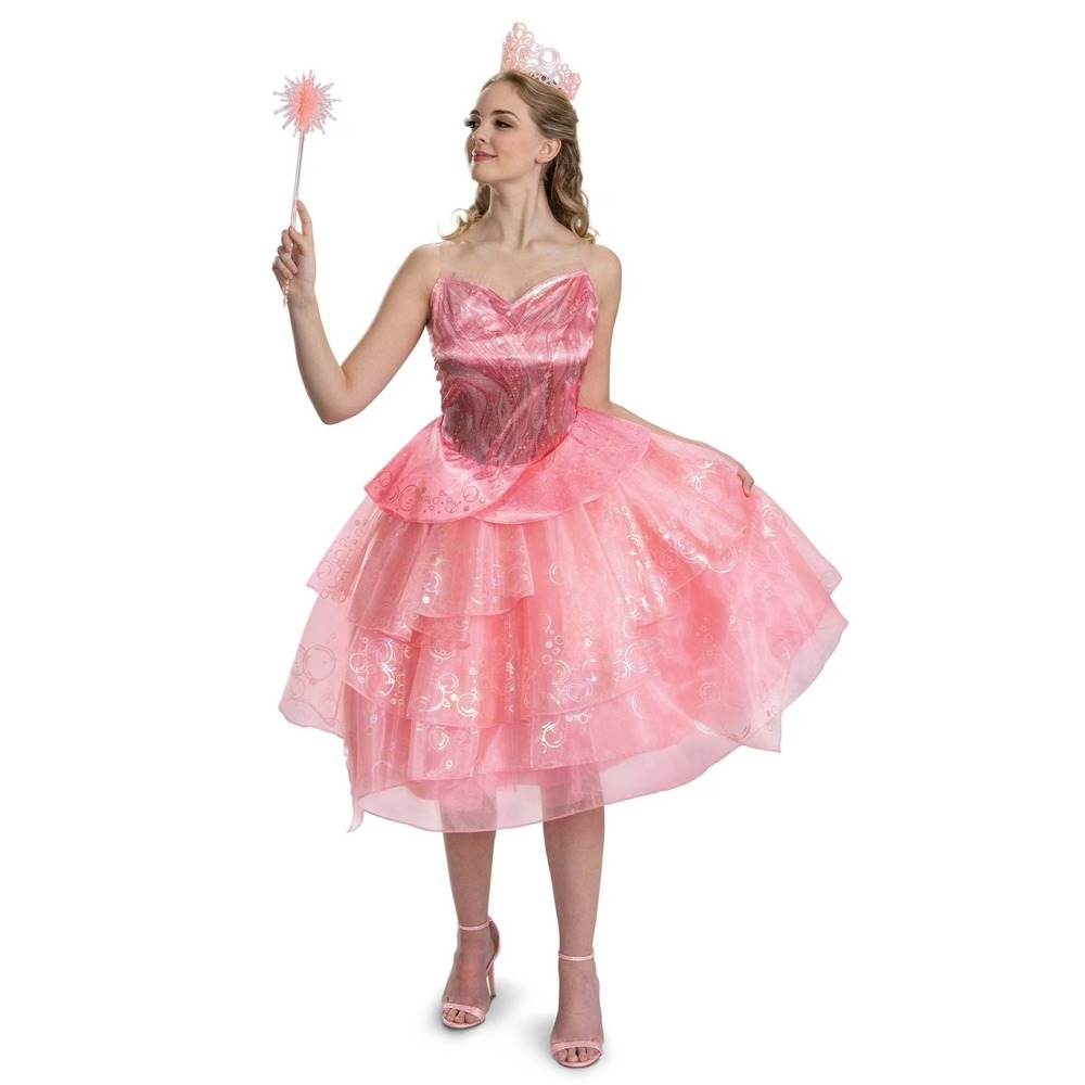 Womens Wicked Deluxe Glinda Halloween Costume Size Medium (8/10) NEW